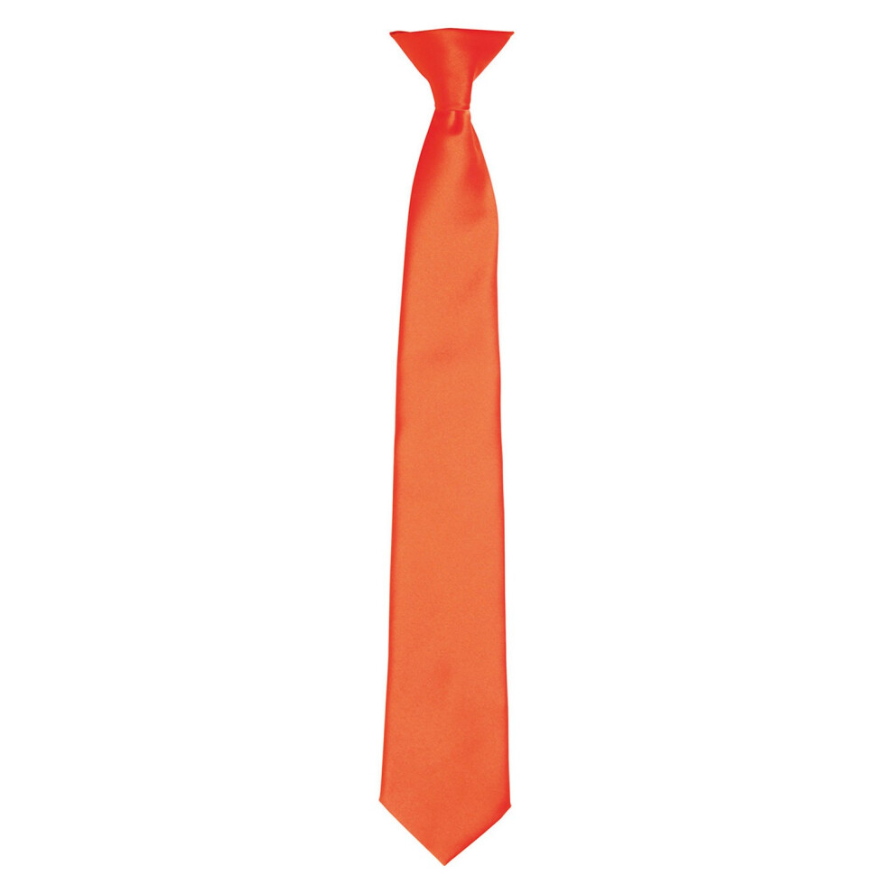 (One Size, Orange) Premier Unisex Adult Satin Tie