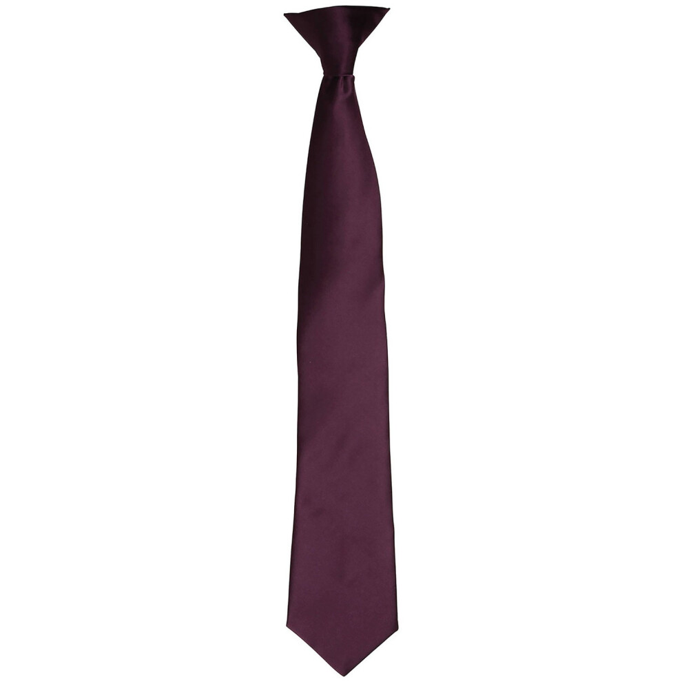 (One Size, Aubergine) Premier Unisex Adult Satin Tie