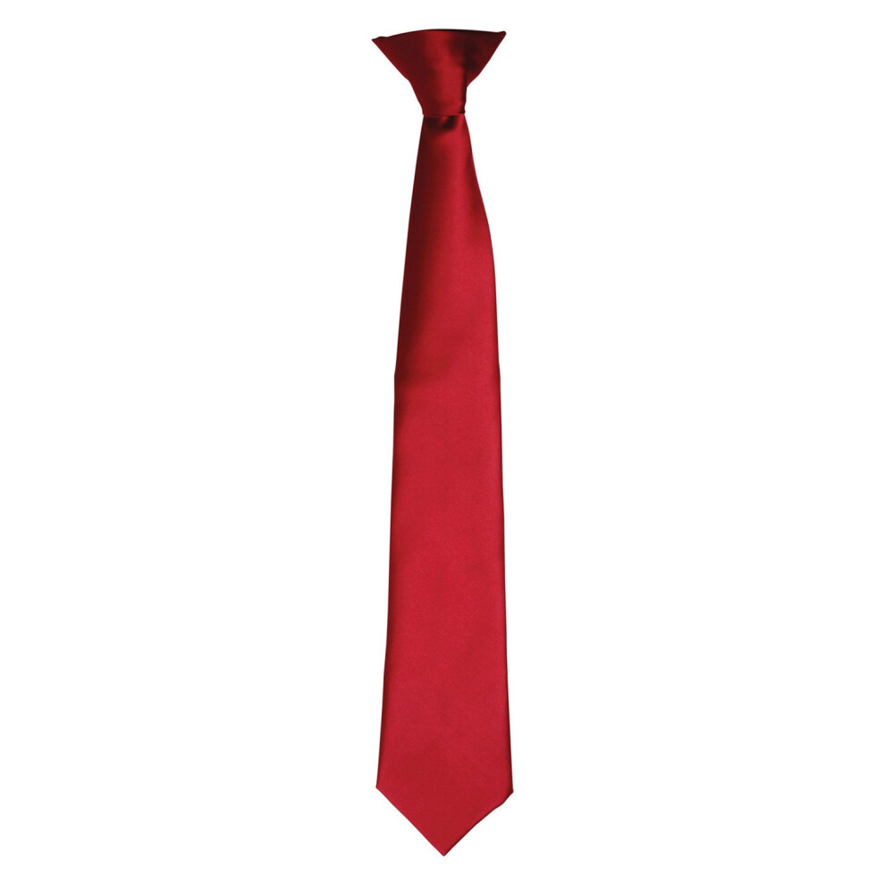 (One Size, Burgundy) Premier Unisex Adult Satin Tie