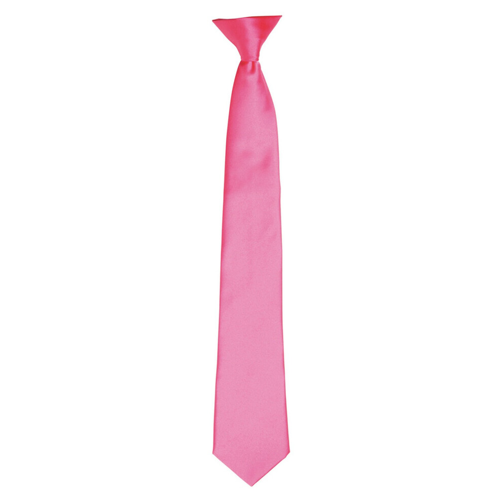 (One Size, Fuchsia) Premier Unisex Adult Satin Tie