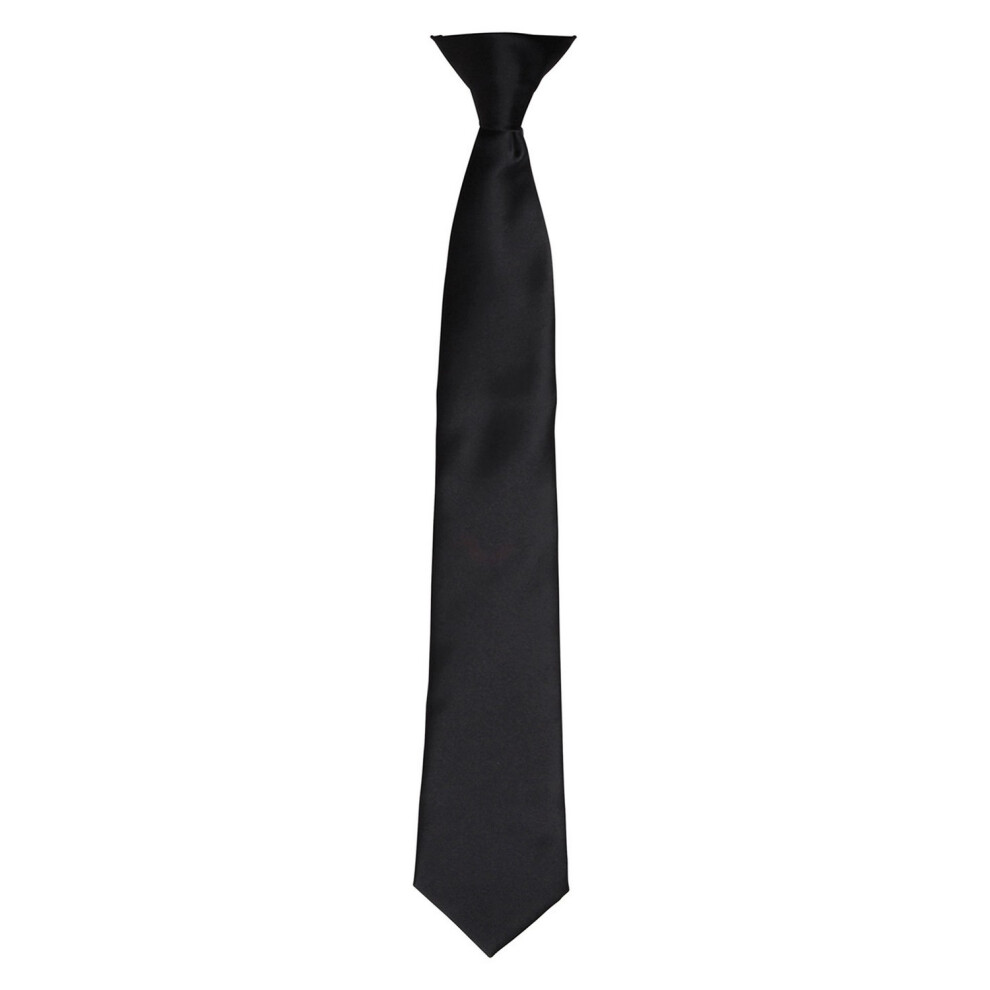 (One Size, Black) Premier Unisex Adult Satin Tie