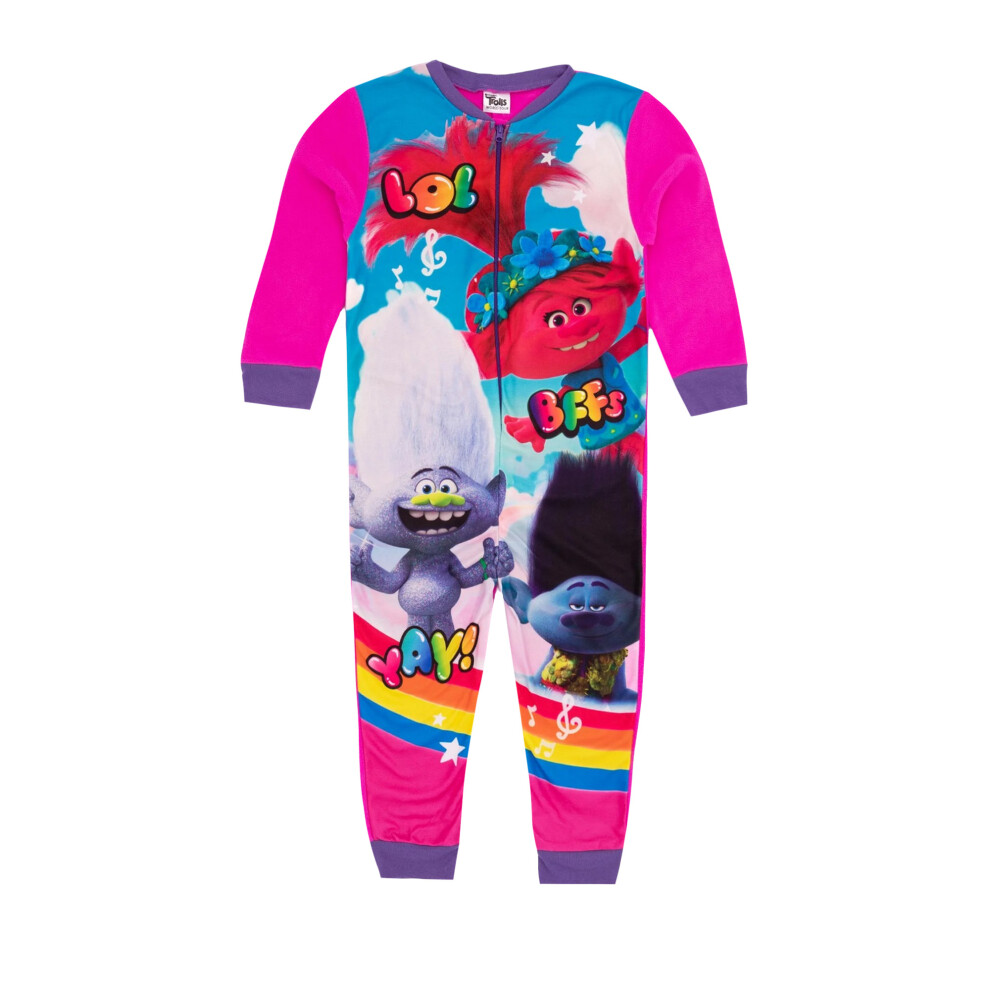 Trolls Girls Fleece Jumpsuit
