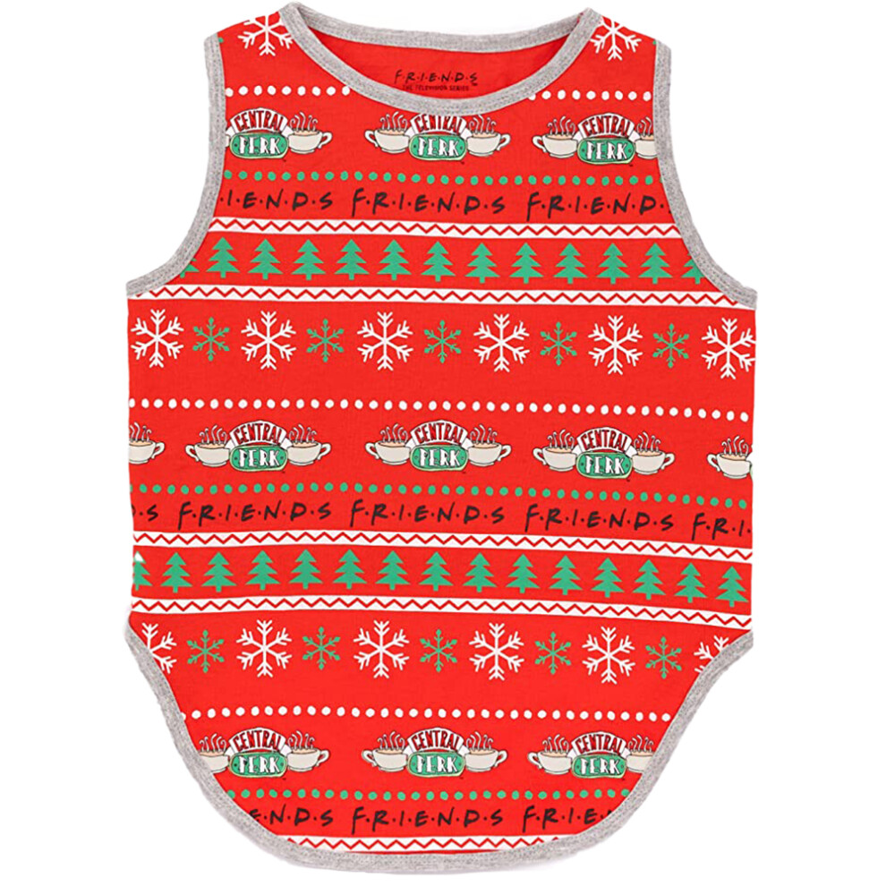 Friends (S, Red) Christmas Dog Top
