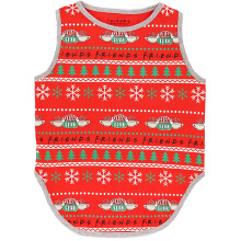 (M, Red) Friends Christmas Dog Top