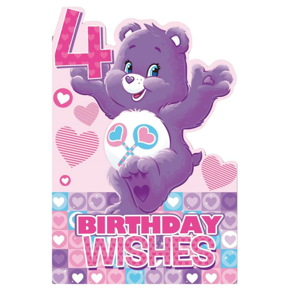 Care Bears 4th Birthday Greetings Card