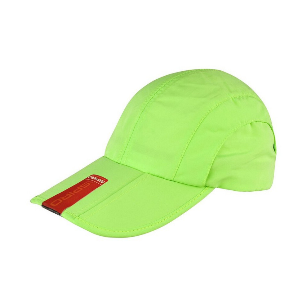 (One Size, Lime) Result Headwear Folding Peak Baseball Cap