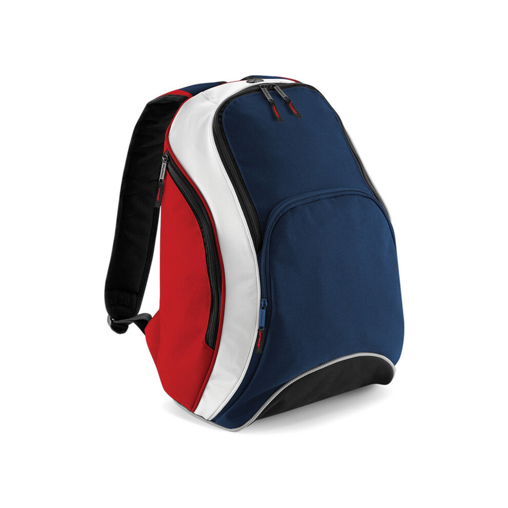 (One Size, French Navy/Classic Red/White) Bagbase Teamwear Backpack