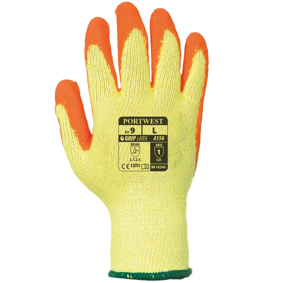 (XXL, Orange) Portwest Unisex Adult Fortis Grip Gloves