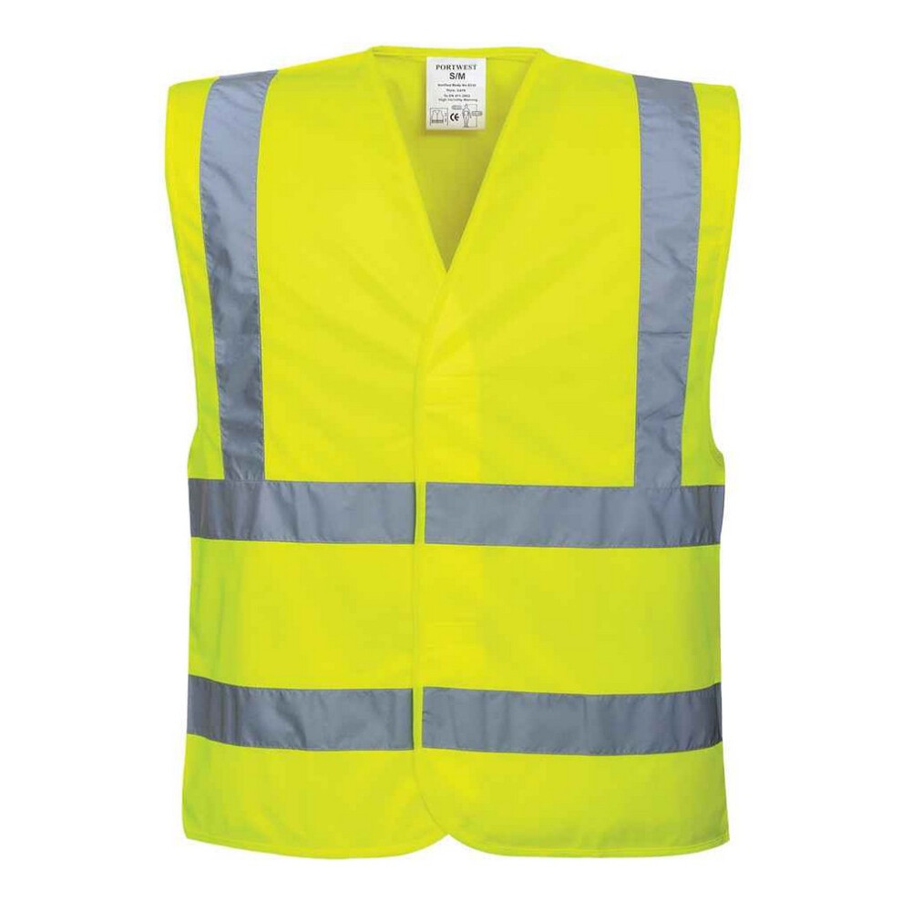 (4XL-5XL, Yellow) Portwest Unisex Adult Hi-Vis Vest