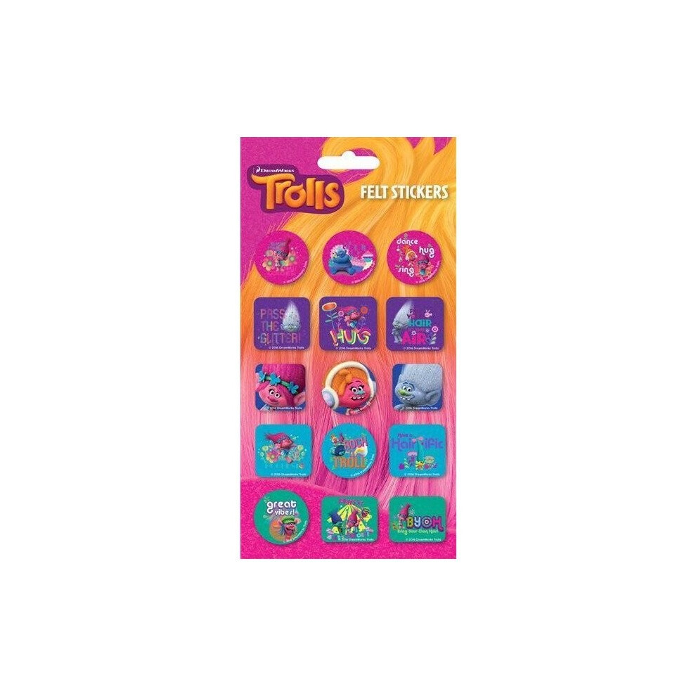 Trolls Felt Characters Sticker Sheet