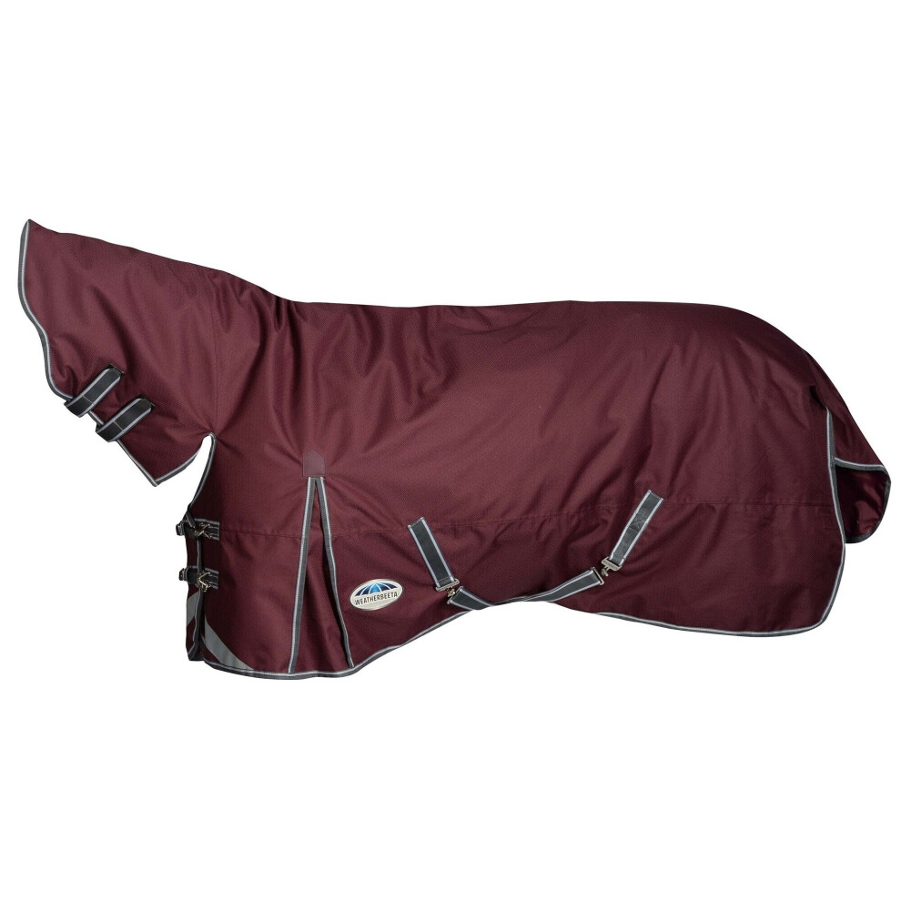 (5' 9", Maroon/Grey/White) Weatherbeeta Comfitec Plus Dynamic II Combo Neck Medium Lightweight Horse Turnout Rug