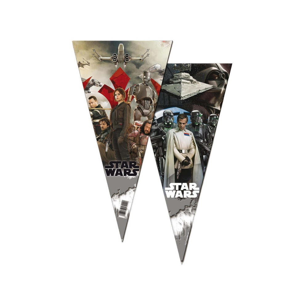 Star Wars Characters Plastic Cone Party Bags (Pack of 6)