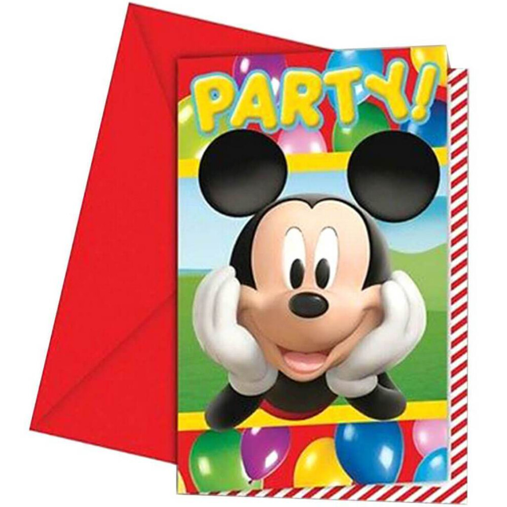 Disney Mickey Mouse Party Invitations (Pack of 6)