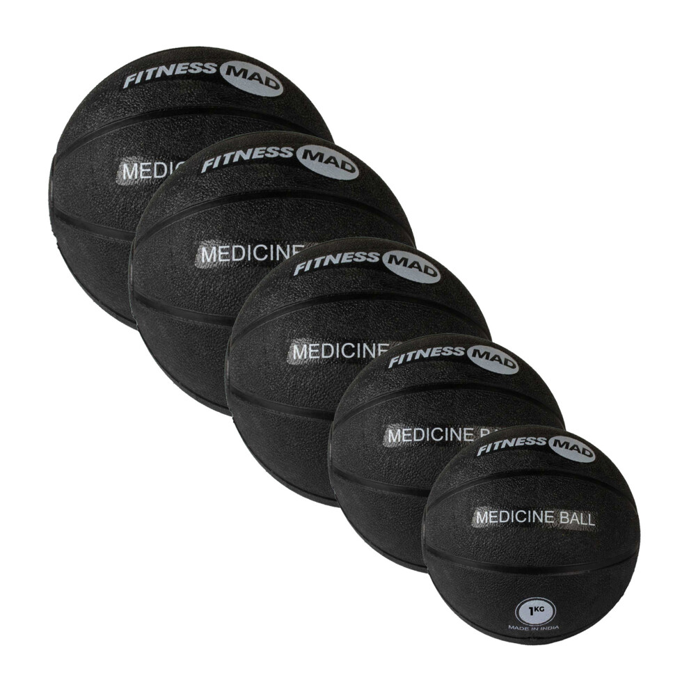 (1kg, Black) Fitness Mad Medicine Ball