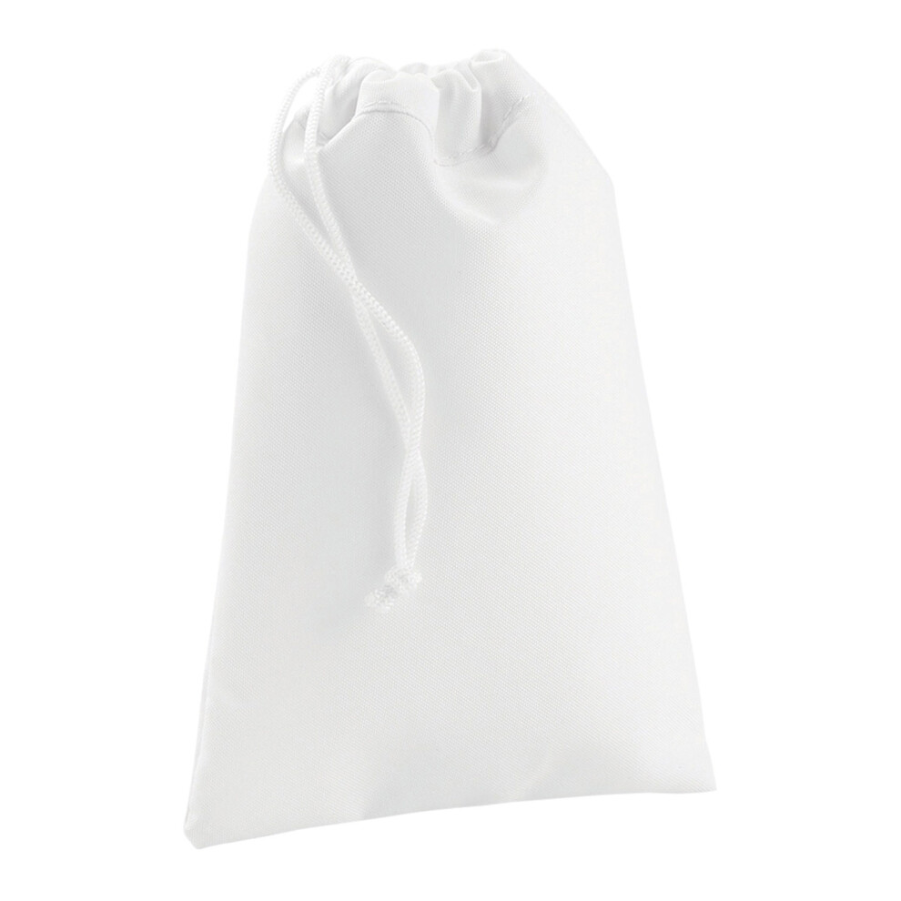 (28.5cm x 20cm, White) Bagbase Sublimation Drawstring Bag