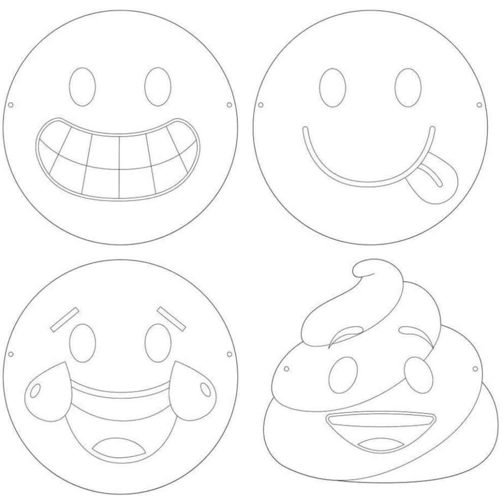 Emoji Party Mask (Pack of 72)