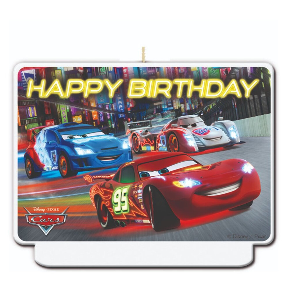 Cars Neon Birthday Candle