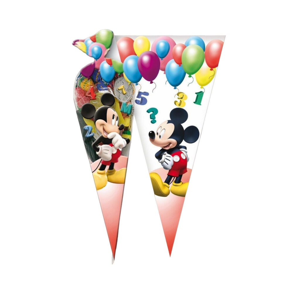 Pennant Mickey Mouse Cone Party Bags (Pack of 6)