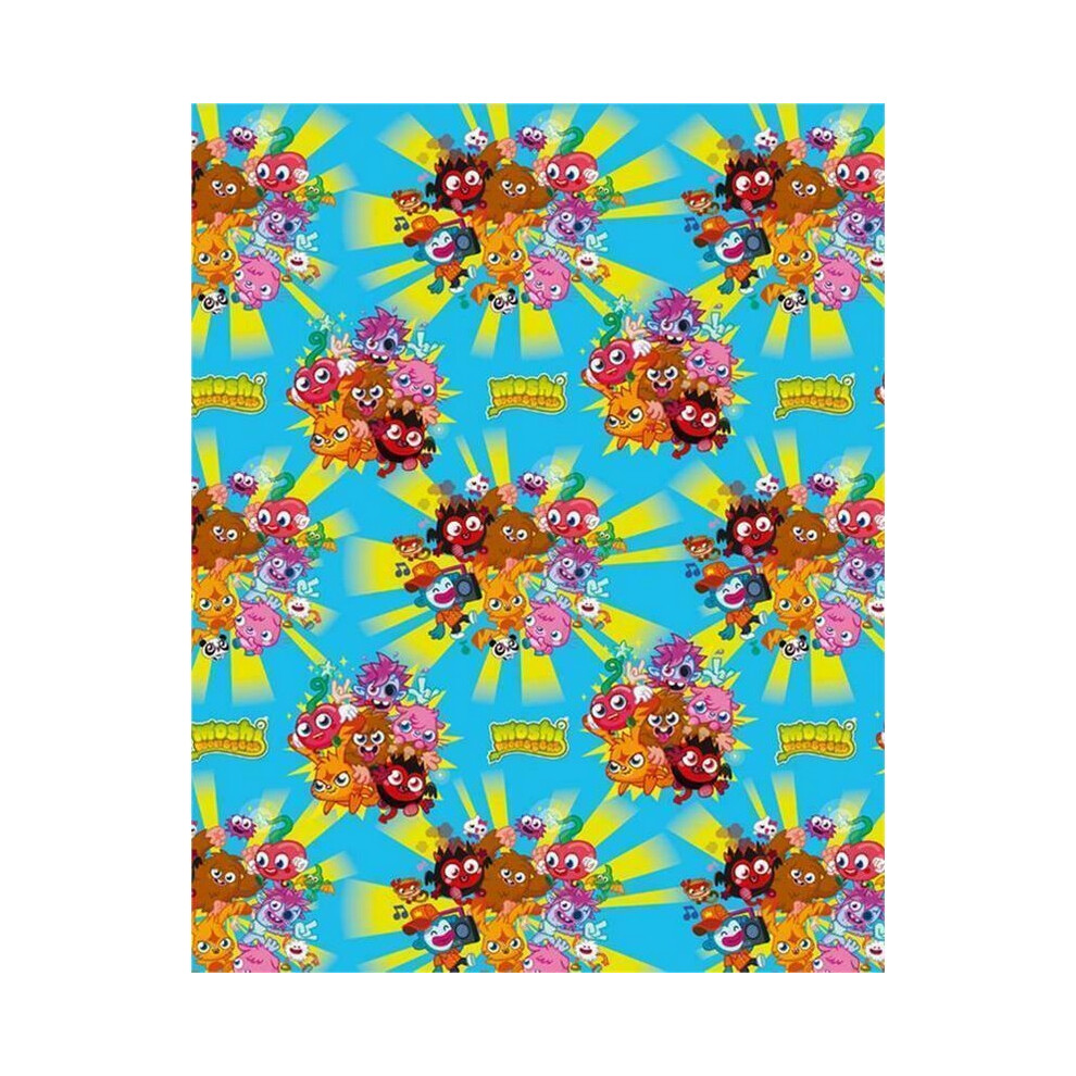 Moshi Monsters Cartoon Character Gift Wrap Sheets (Pack of 2)