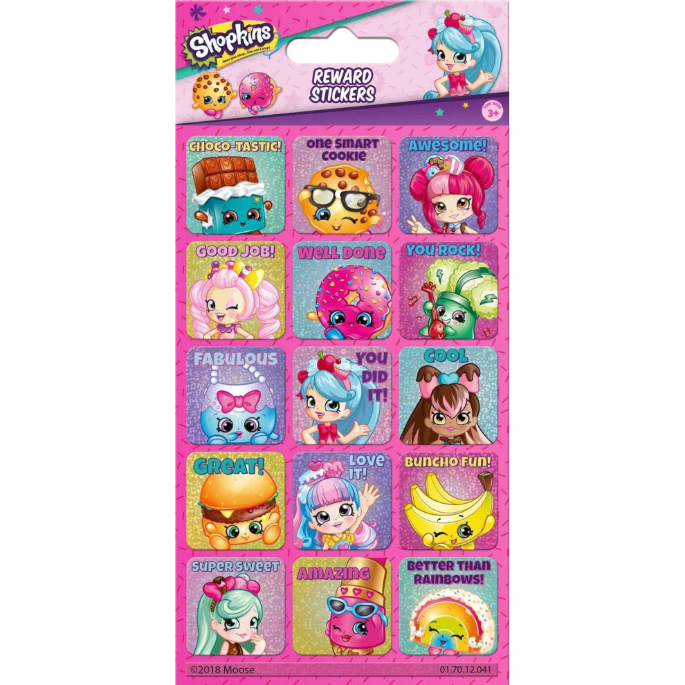 Shopkins Reward Cartoon Character Stickers