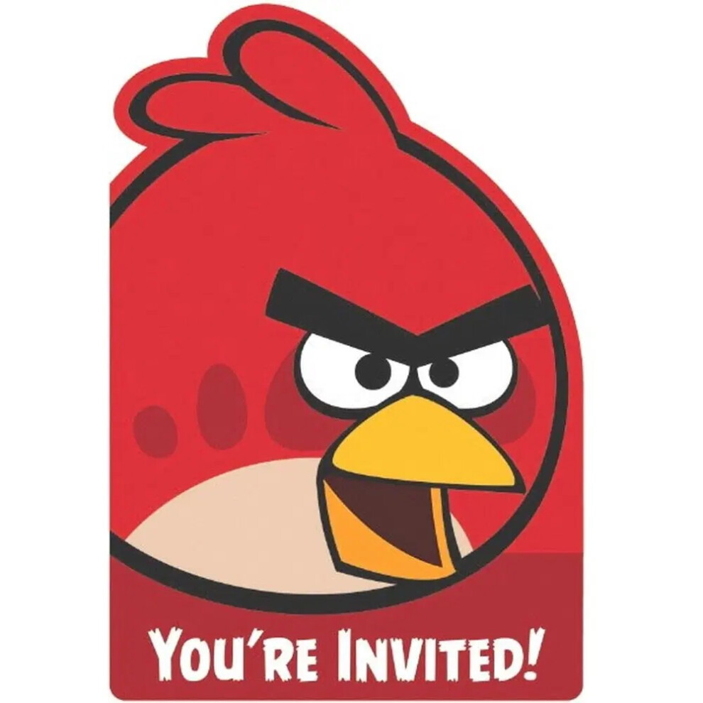 Angry Birds You're Invited! Invitations (Pack of 8)