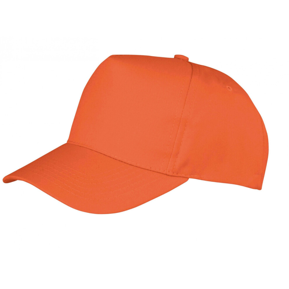 (One Size, Orange) Result Headwear Childrens/Kids Boston 5 Panel Baseball Cap