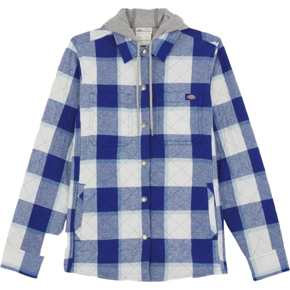 Women's Dickies Womens/Ladies Flannel Shirt Jacket - Blue - Size: 18/16