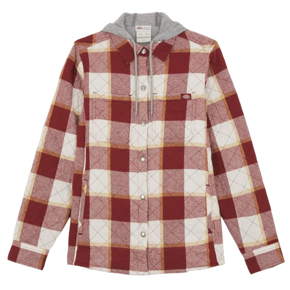 (S, Fired Brick) Dickies Womens/Ladies Flannel Shirt Jacket
