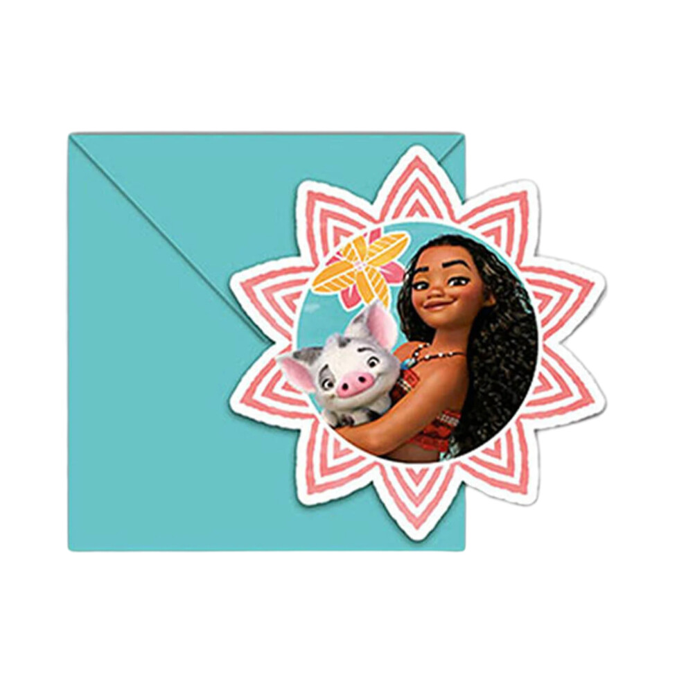 Moana Flower Invitations (Pack of 6)