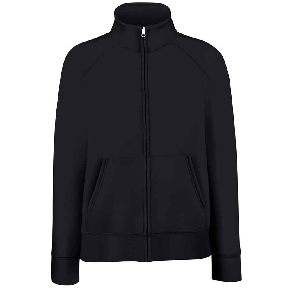 (16 UK, Black) Fruit of the Loom Womens/Ladies Lady Fit Sweat Jacket