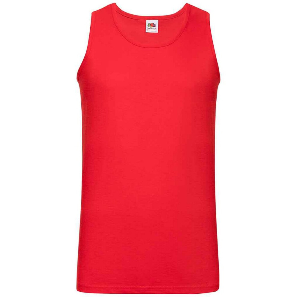 (3XL, Red) Fruit of the Loom Mens Athletic Vest Top