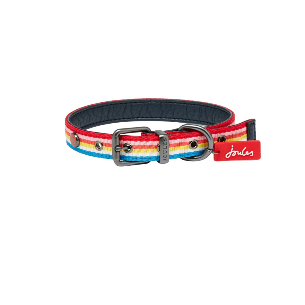 Joules Rainbow Striped Dog Collar