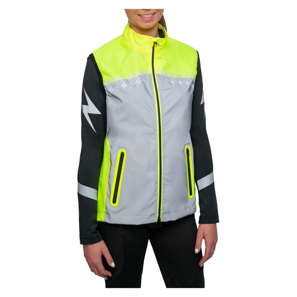 (XL, Yellow/Silver) Silva Flash Womens/Ladies Lightweight Reflective Gilet