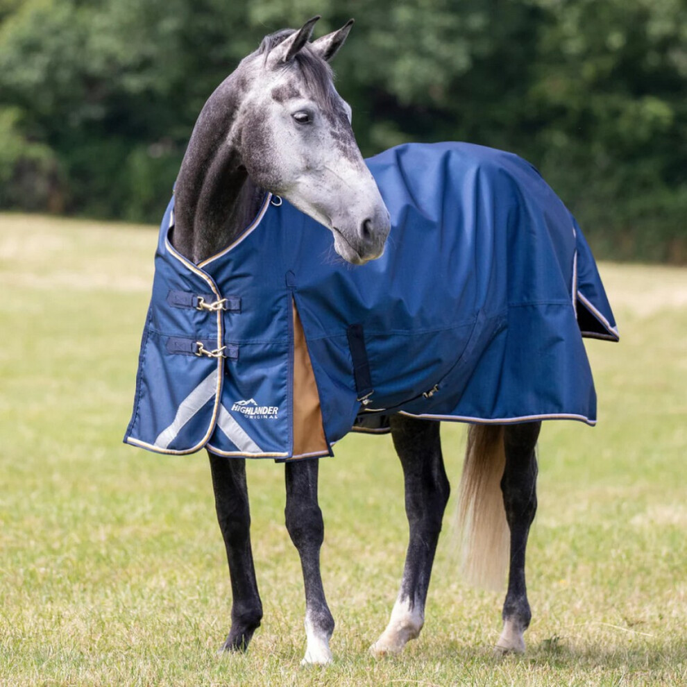 (5', Navy) Highlander Plus Lite Horse Turnout Rug