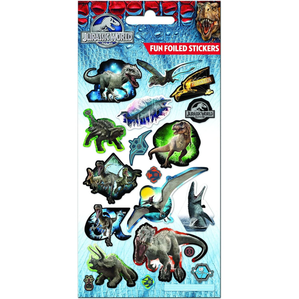 Jurassic World Foil Dinosaurs Stickers