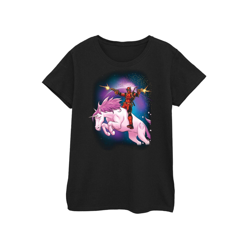 Deadpool Space Unicorn Cotton T-Shirt