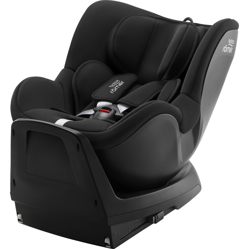 BRITAX RÃMER Rotating car seat DUALFIX Plus, 360 Degree, incl. Newborn Insert and ISOFIX, from 40-105 cm (i-Size), Birth - 4 Years, Space Black