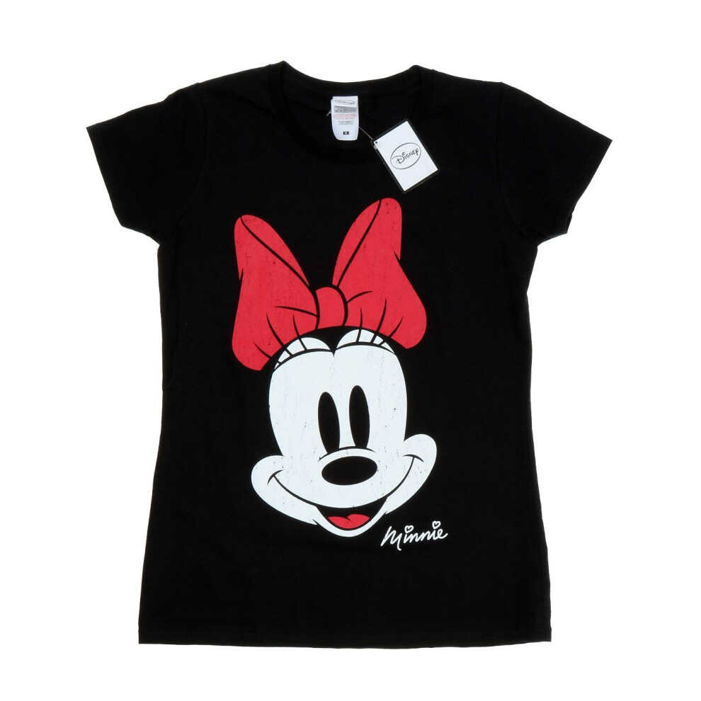 Minnie Mouse Distressed Face Cotton T-Shirt