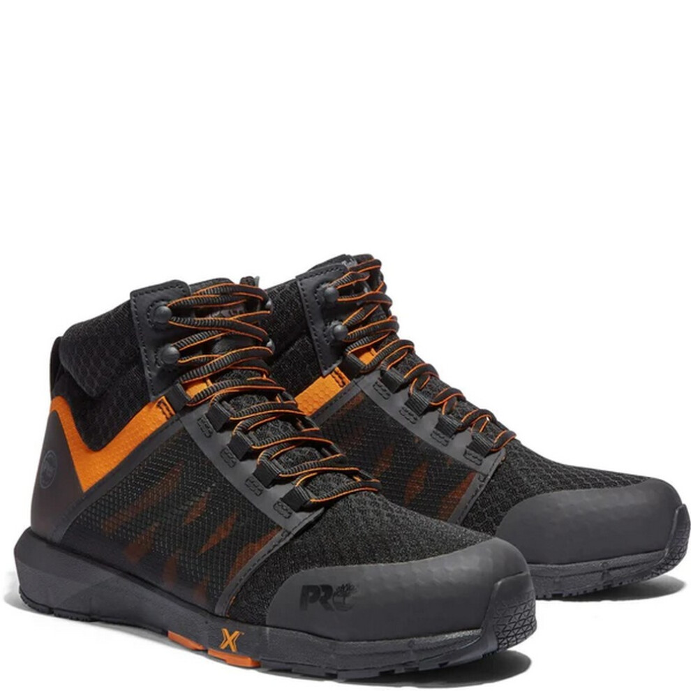 (10 UK, Black/Orange) Timberland Pro Mens Radius Non Marking Ankle Boots
