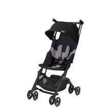 gb Gold Pockit+ All Terrain Ultra Compact Pushchair, Cabin Luggage Compliant, From 6 Months to 22 kg (approx. 4 Years), Velvet Black