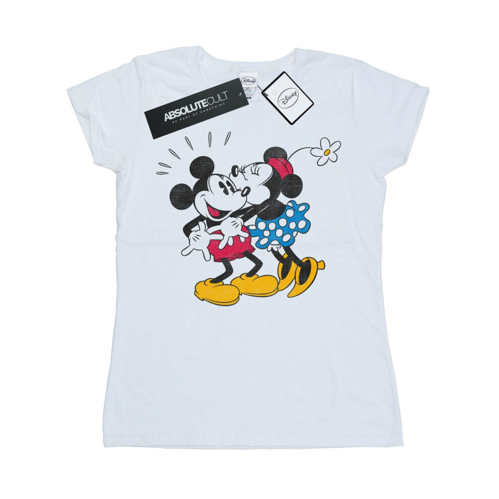 Mickey And Minnie Kiss Cotton T-Shirt