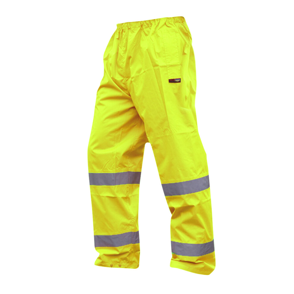 (L, Fluorescent Yellow) Warrior Mens Seattle High Visibility Safety Trousers