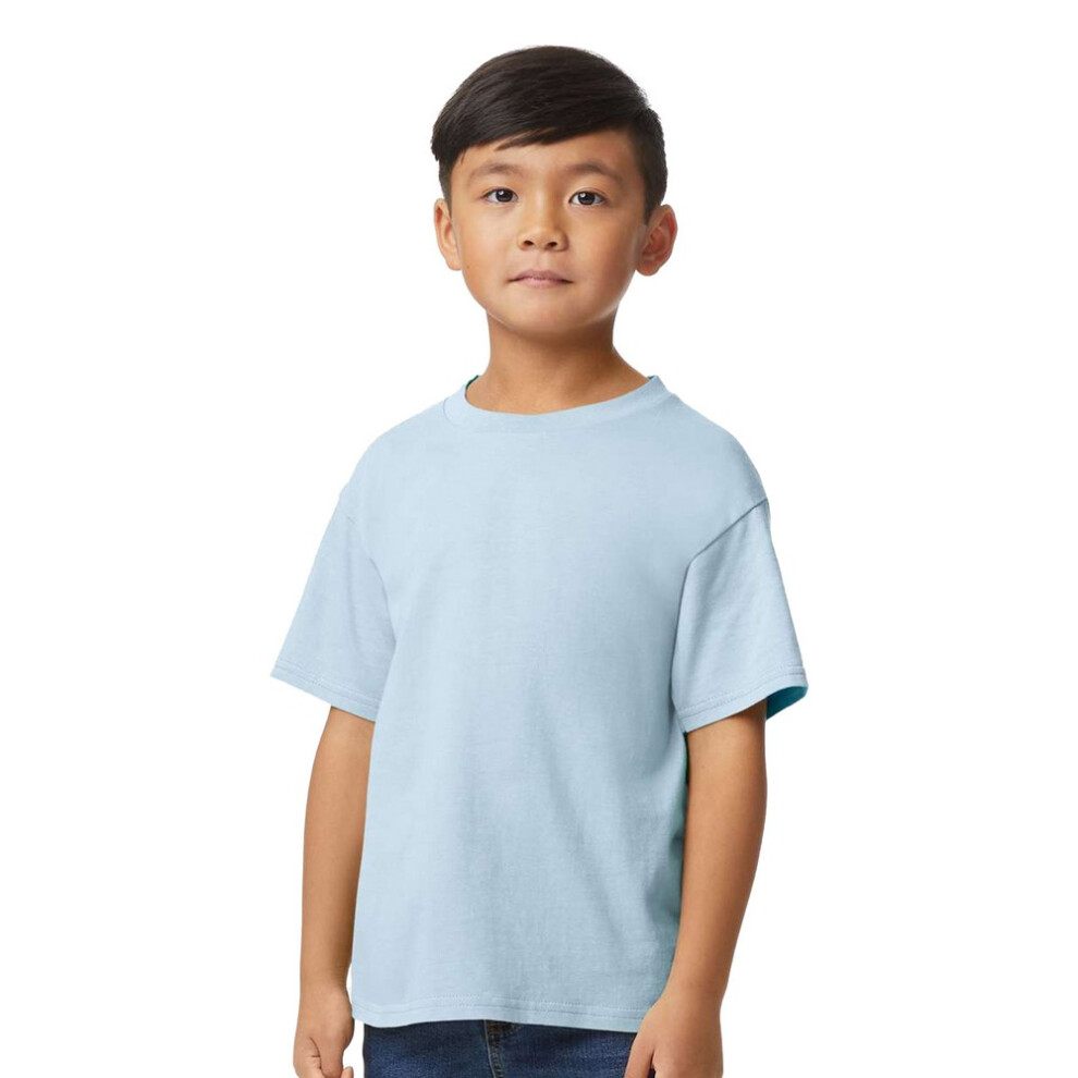 (XL, Light Blue) Gildan Childrens/Kids Midweight Soft Touch T-Shirt