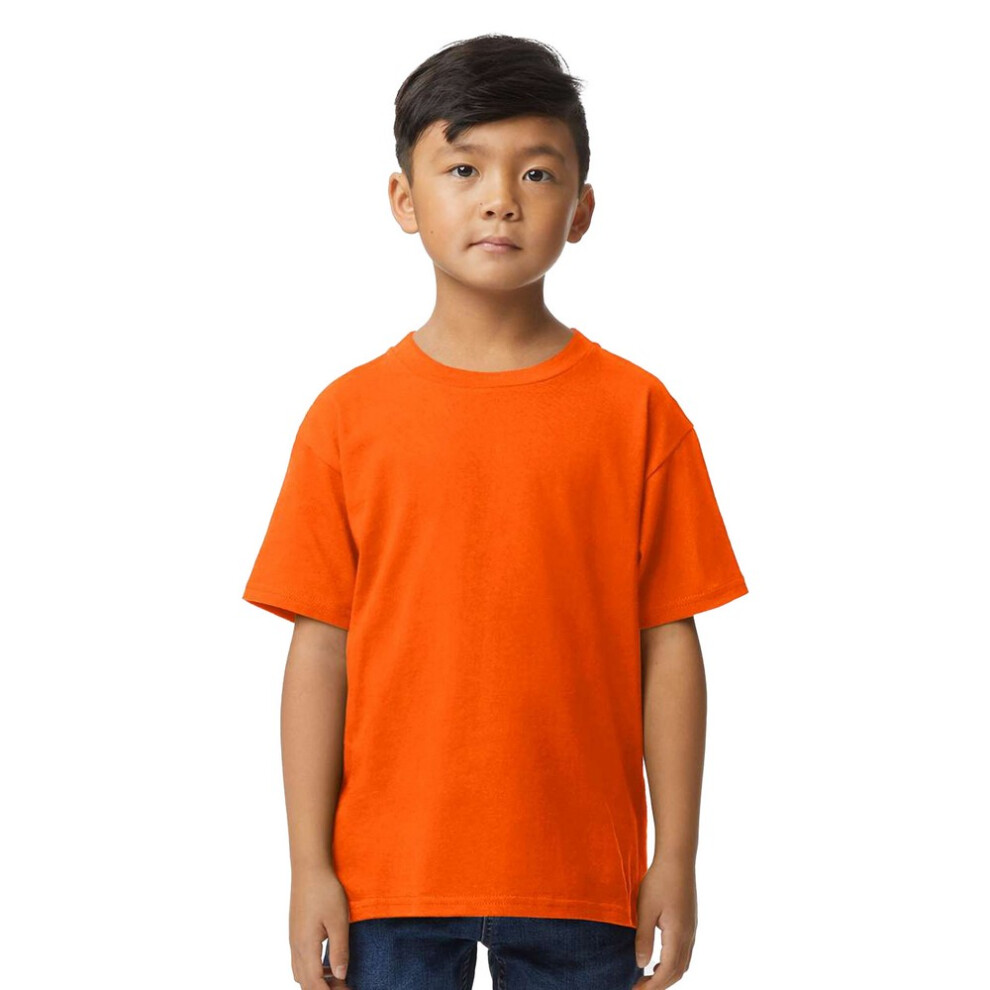 (XL, Orange) Gildan Childrens/Kids Midweight Soft Touch T-Shirt