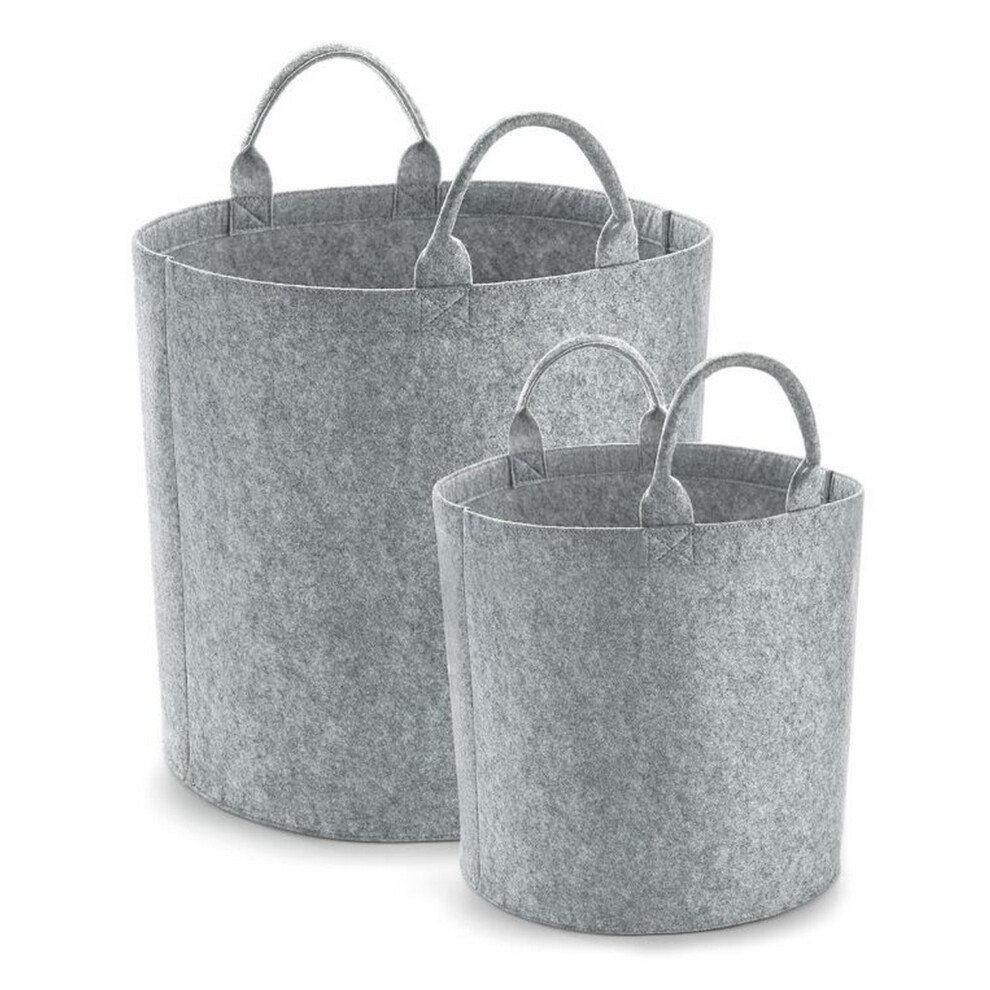 (30cm x 30cm, Grey Melange) Bagbase Felt Trug