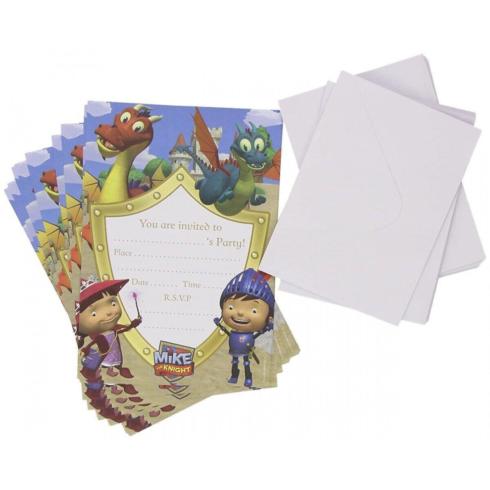 Mike The Knight Paper Invitations (Pack of 20)-image-OPC-PD7T79S-NEW