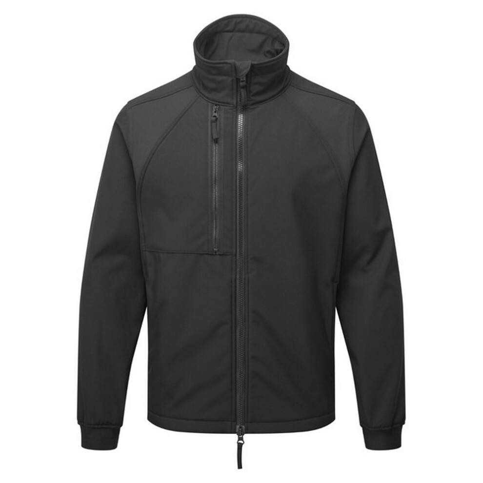 (XL, Black) Portwest Mens 2 Layer Soft Shell Jacket