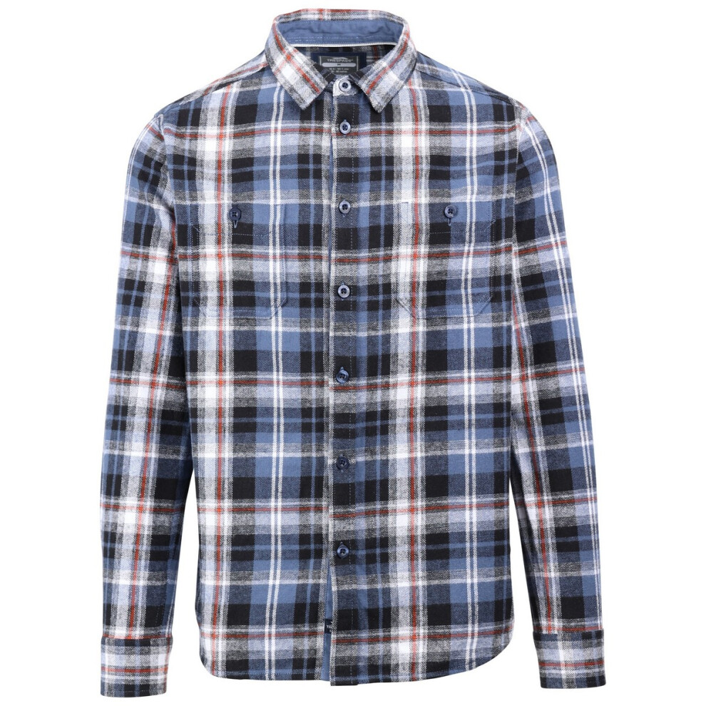 (L, Blue) Trespass Mens Zalah Checked Flannel Shirt