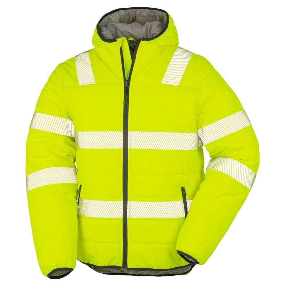 (S, Fluorescent Yellow) Result Genuine Recycled Unisex Adult Ripstop Safety Jacket