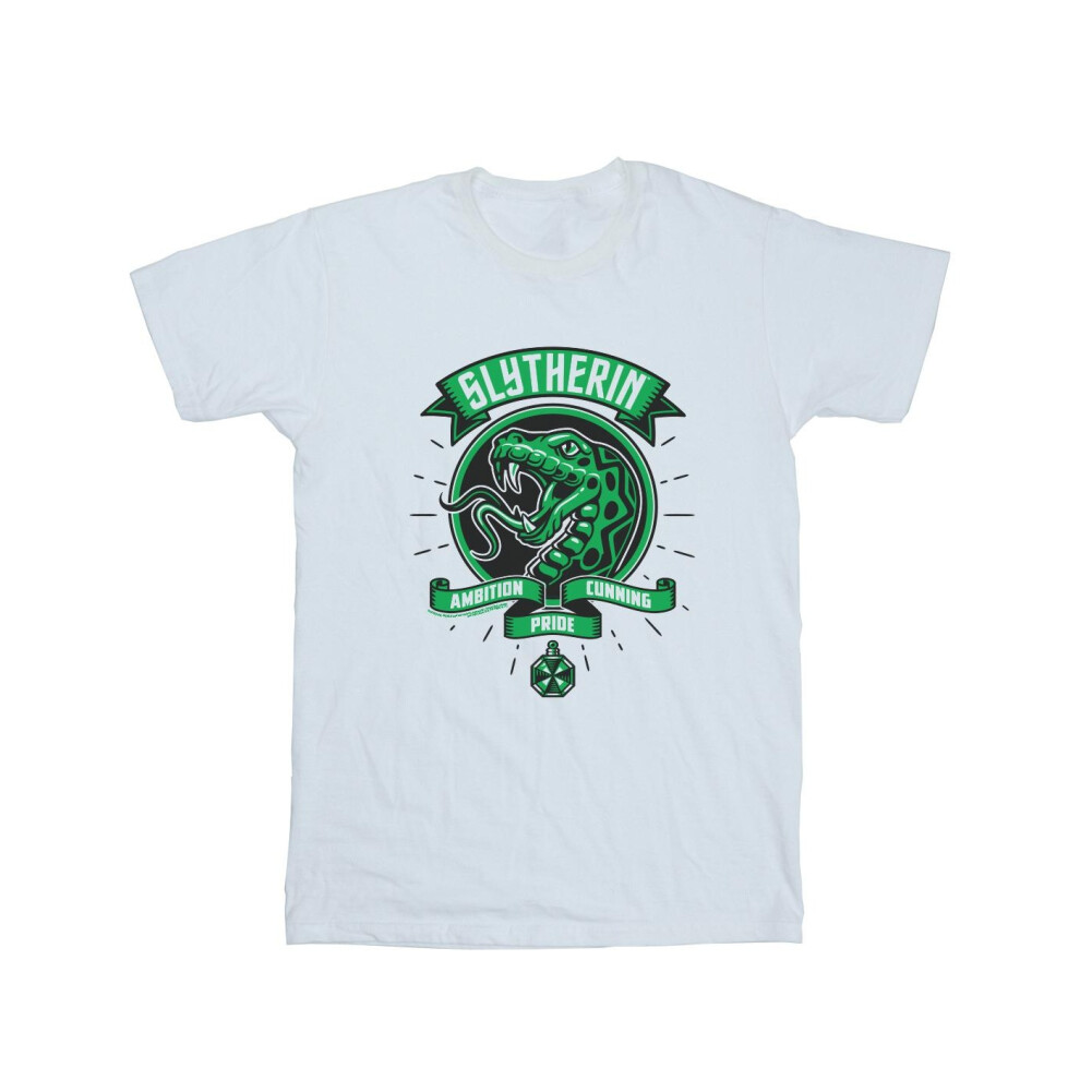 Slytherin Toon Crest Cotton Boyfriend T-Shirt